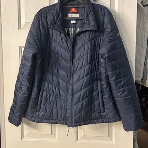 Excellent Condition Columbia Women's Quilted Navy Blue omni-heat Jacket